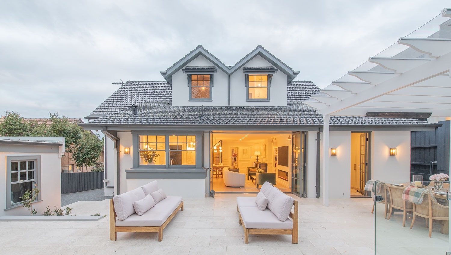 Covered alfresco and pool