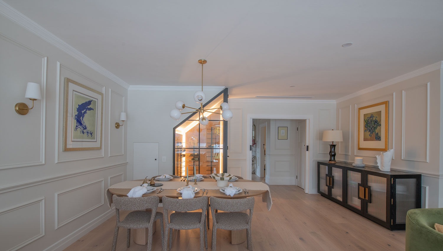 Dining with wine display